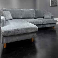 COUCH SECTIONAL SOFA | Corduroy | $50 DOWN | 🚛 DELIVERY AVAILABLE 