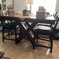 High Dining Table With 4 Chairs OBO