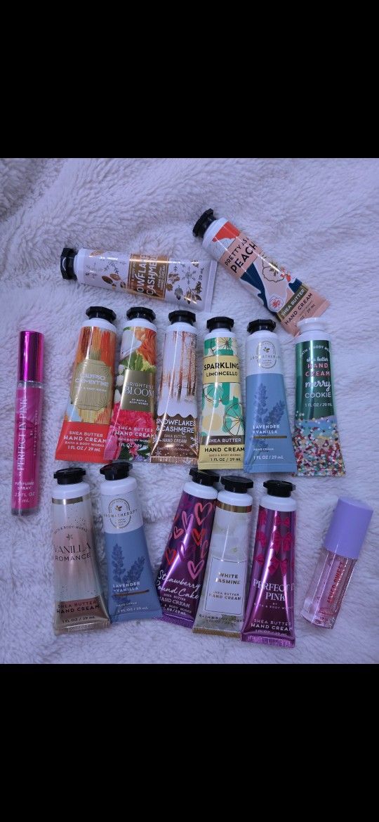 Hand cream, perfume & lip gloss. All brand new ($40 firm)