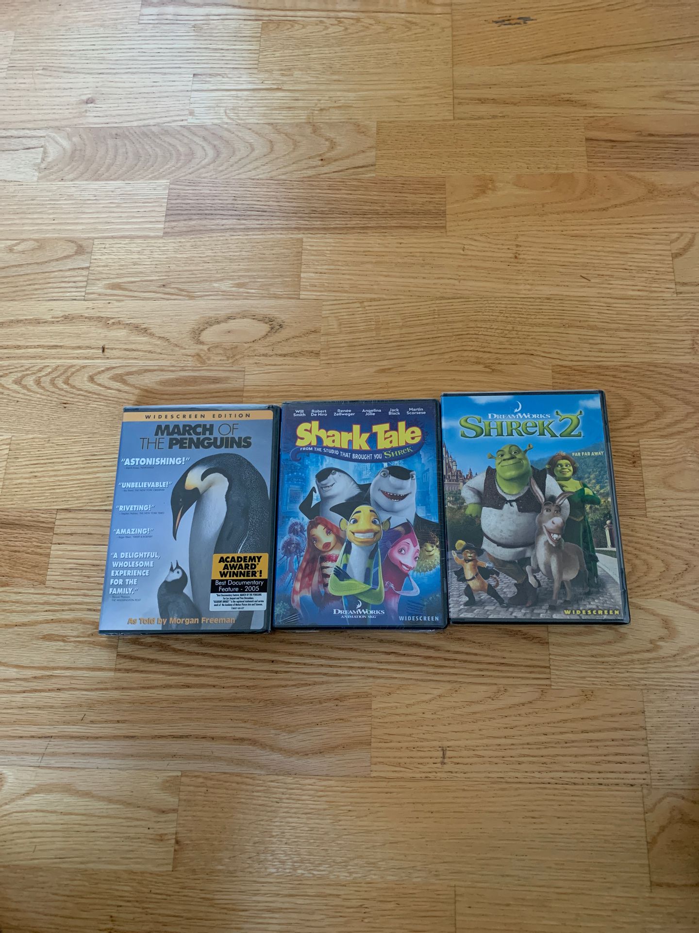 DVD Set Penguins Shark Tale Shrek 2 still sealed