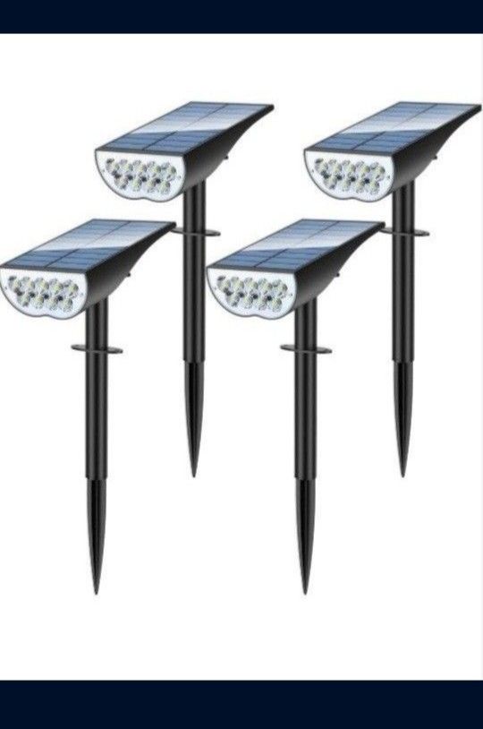 Solar Spot Lights Outdoor, Solar Lights Outdoor Waterproof IP65, 3 Brightness Modes Dusk to Dawn Landscape Spotlights for Yard Garden Pathway Tree Dec