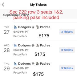 Dodgers @ Padres Series & Giants @ Padres Series 