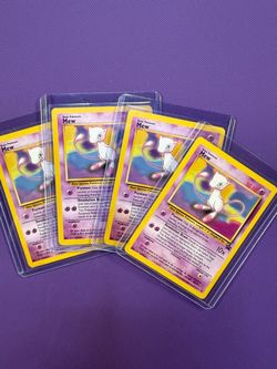 (4x) 2000 Mew Pokémon Card - Black Star Promo #8 - Pokémon League Rare HTF LP-MP