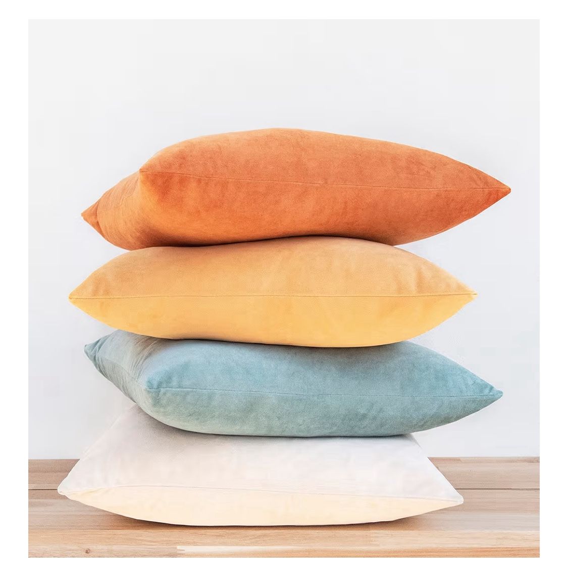 Decorative Throw Pillow Covers Cushion Cases, Set of 4 Soft Velvet Modern Designs, Mix and Match for Home Decor, Pillow Inserts Not Included (16x16 in