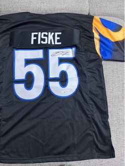 Braden Fiske Signed Autograph Custom Jersey-JSA Coa- Los Angeles Rams