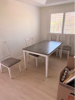 Seven piece dining table