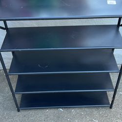 Foldable metal shoe rack