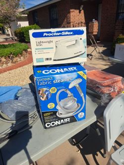 Fabric steamer and iron