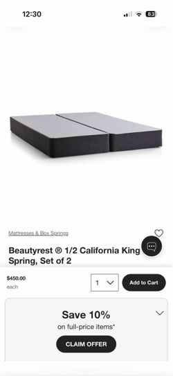 Beautyrest 1/2 California King Box Spring Set of 2