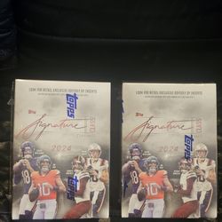 2024 Topps Signature Class Football Cards Blaster Box! 2 Box Lot! Jayden Daniels RC!?