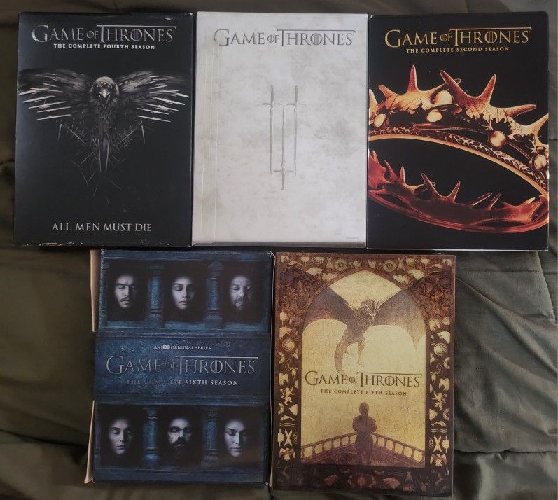 Game Of Thrones DVDs Complete Seasons 2,3,4,5,6