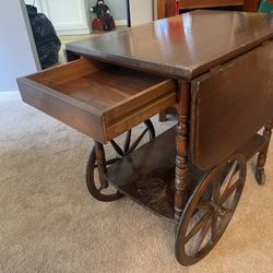 Antique 1800s Tea Cart, Everything And Working Condition Can Be Wheeled Around Effortlessly. East Haven.