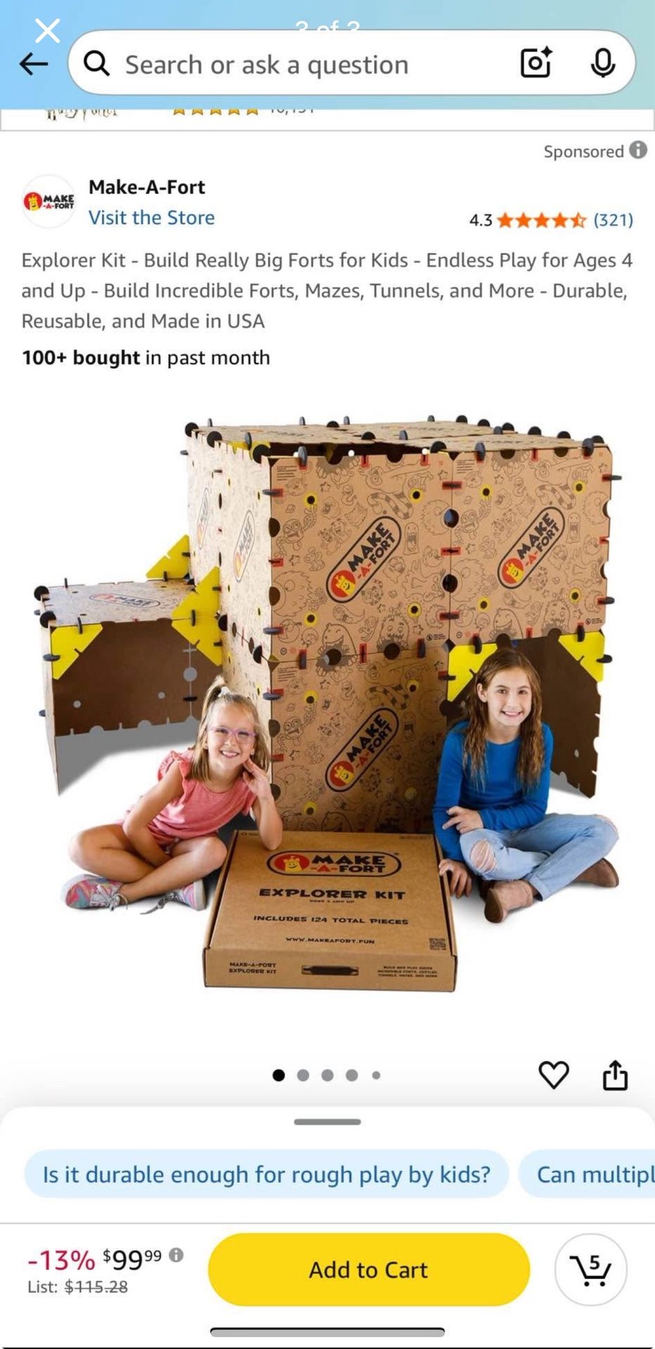 2 Make A Fort Explorer Kits! Excellent Condition