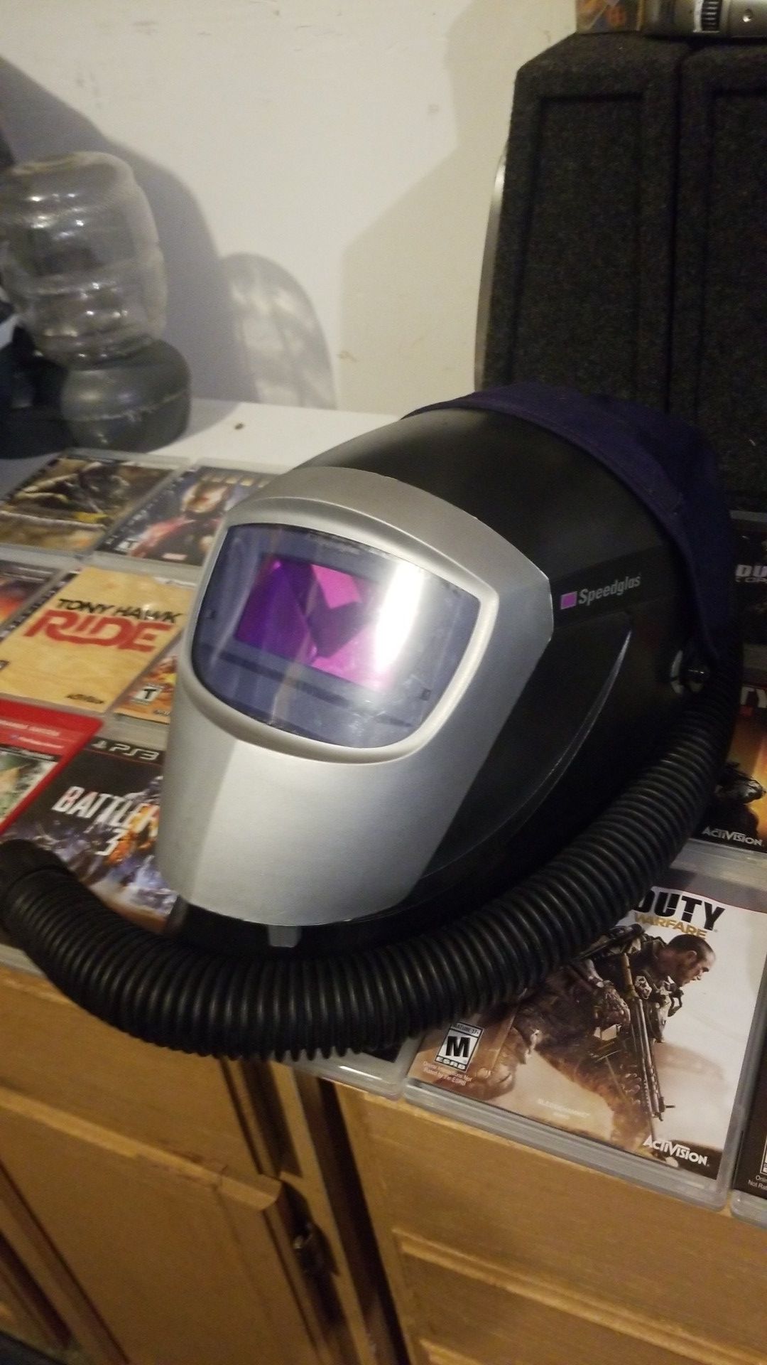 Welders mask w/ hose speedglas 9100