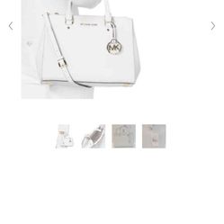 Michael Kors white medium shoulder bag