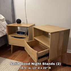 Solid Wood Night Stands (2)