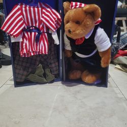 New Teddy Bear Clothes All In Suitcase 