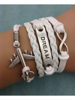 White leather bracelet