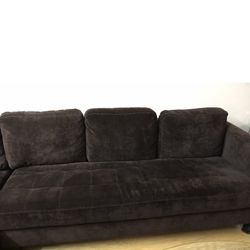 Microfiber Godiva Sectional Sofa with Chaise Lounge