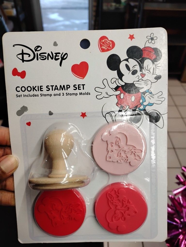 Mickey & Minnie Cookie Stamp Set