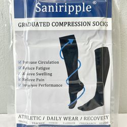 3 Pairs Compression Socks 20-30 mmHg Knee High Women Support Brand New