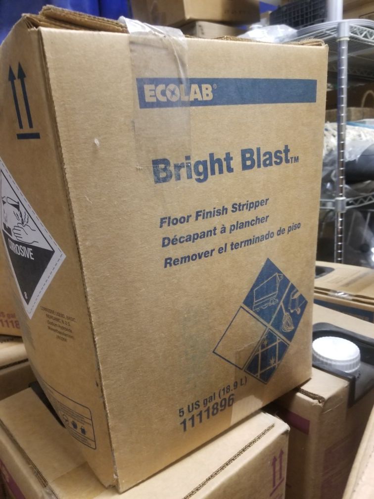 Ecolab bright blast floor stripper cleaner