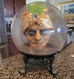 Vintage Gemmy 14" Swami Spirit Ball Halloween Prop (Works Great + Box!)