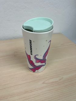 Coffee Cup - Very Nice & In Good Condition 12 Oz. Starbucks Ceramic Container with Lid.