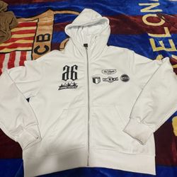 MAKE MONEY STUDIOS RACING JACKET [WHITE-BLK]