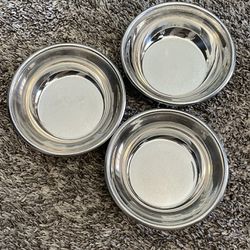 3 - 5” Diameter Stainless Steel Pet Food Bowls