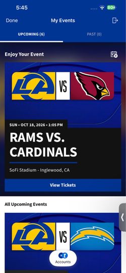 NFL Rams vs Cardinals Ticket – Oct 18, 2026