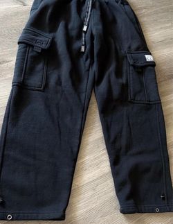 Black Pro Club sweatpants with adjustable waist and ankles