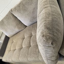 Grey Sofa With Console Speaker 