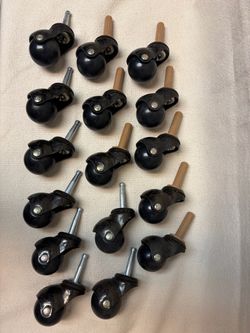 Vintage JTM Metal Hood Rolling Ball Caster Wheels $3 EACH DEAL FOR ALL