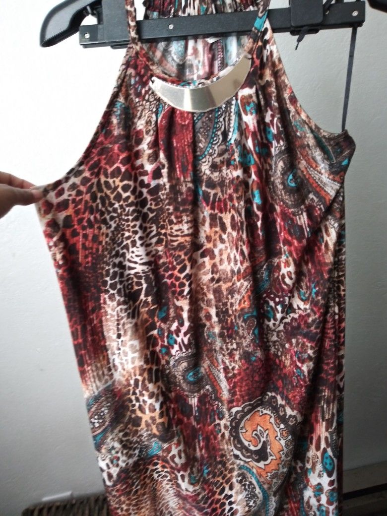 Mlle Gabrielle Multicolored Maxi Dress Size L