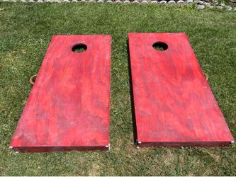 Cornhole boards - heavy duty with hemp rope handles