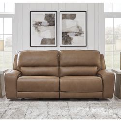 Ashley Furniture Leather Reclining Sofa 