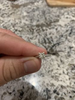 1/2CT Princess Cut Diamond Ring On 14CT White Gold