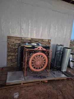 Decorative Wrought Iron Fireplace