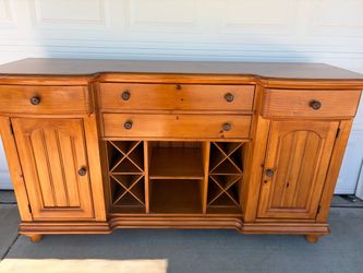 Wood Buffet Sideboard with Wine Rack