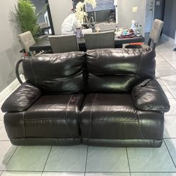 Leather Sofa Set / Recliners