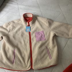 woman’s sherpa jacket size 4x nice and baggy look 