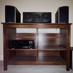 Home Theater System ( Receiver, Center, Right And Left Front Speakers)