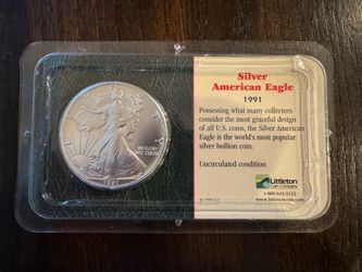 1991 Silver Eagle 1 oz .999 in Holder