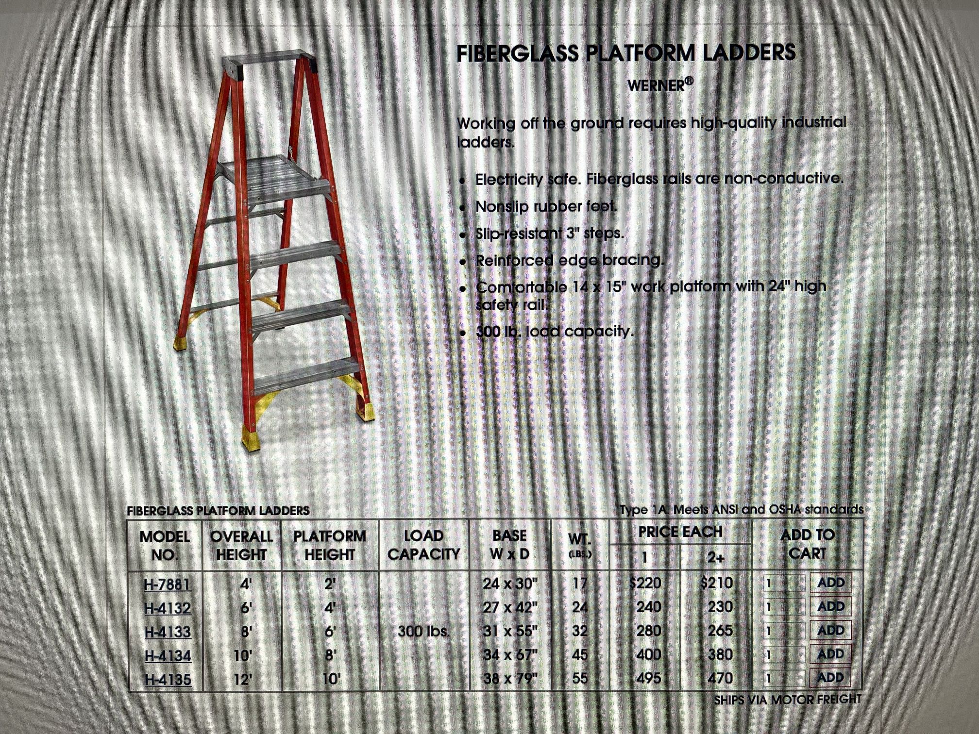 Werner 12’ platform ladder…like new