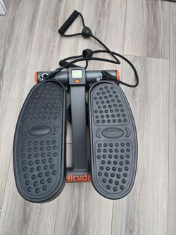 Exercise stepper with resistant bands