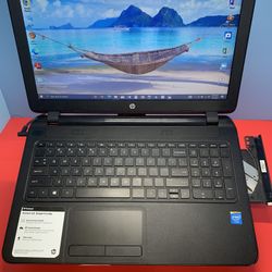 HP NOTEBOOK model # 15  500 GB  HHD ...4.0 RAM . READY FOR CLASSES ON LINE OR WORK FROM HOME  