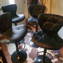 Set Of 4 Adjustable Bar Stools