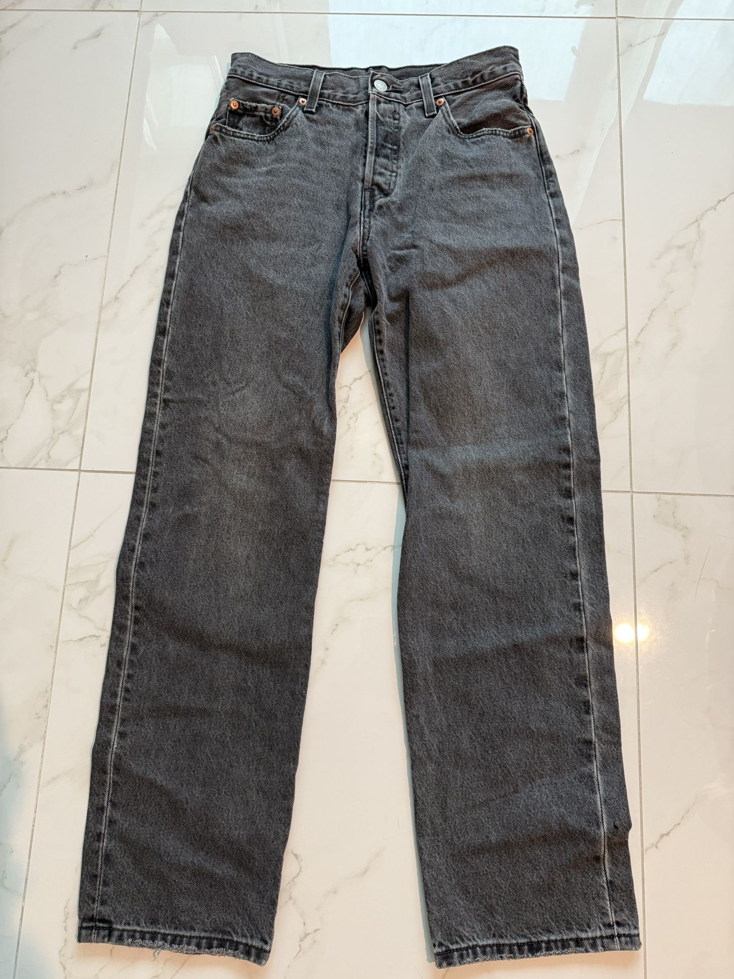Levi’s Original 501 - Button Fly - Take a Hint Black - Size 25 W 30 L - Like Brand New