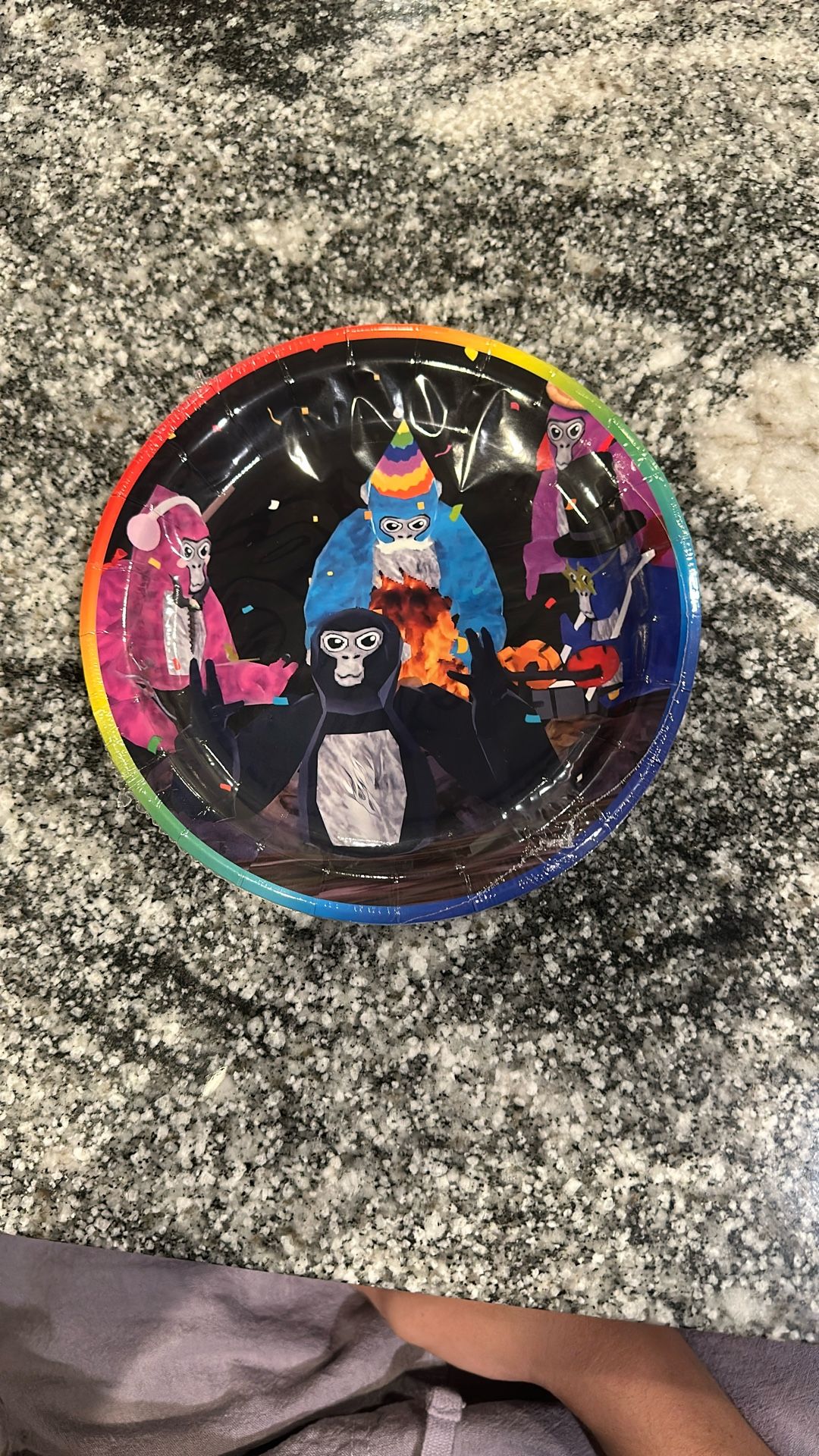 gorilla tag plate and napkin set